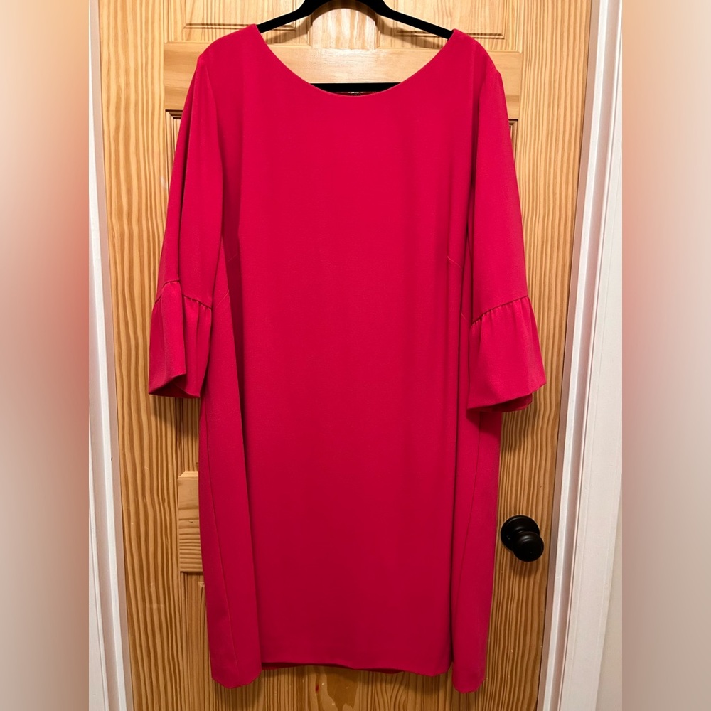 Talbots Woman Size 22W, Sheath Dress, Knee Length, Lined Body, Back Zip Closure